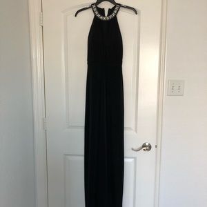 Classic black long formal dress